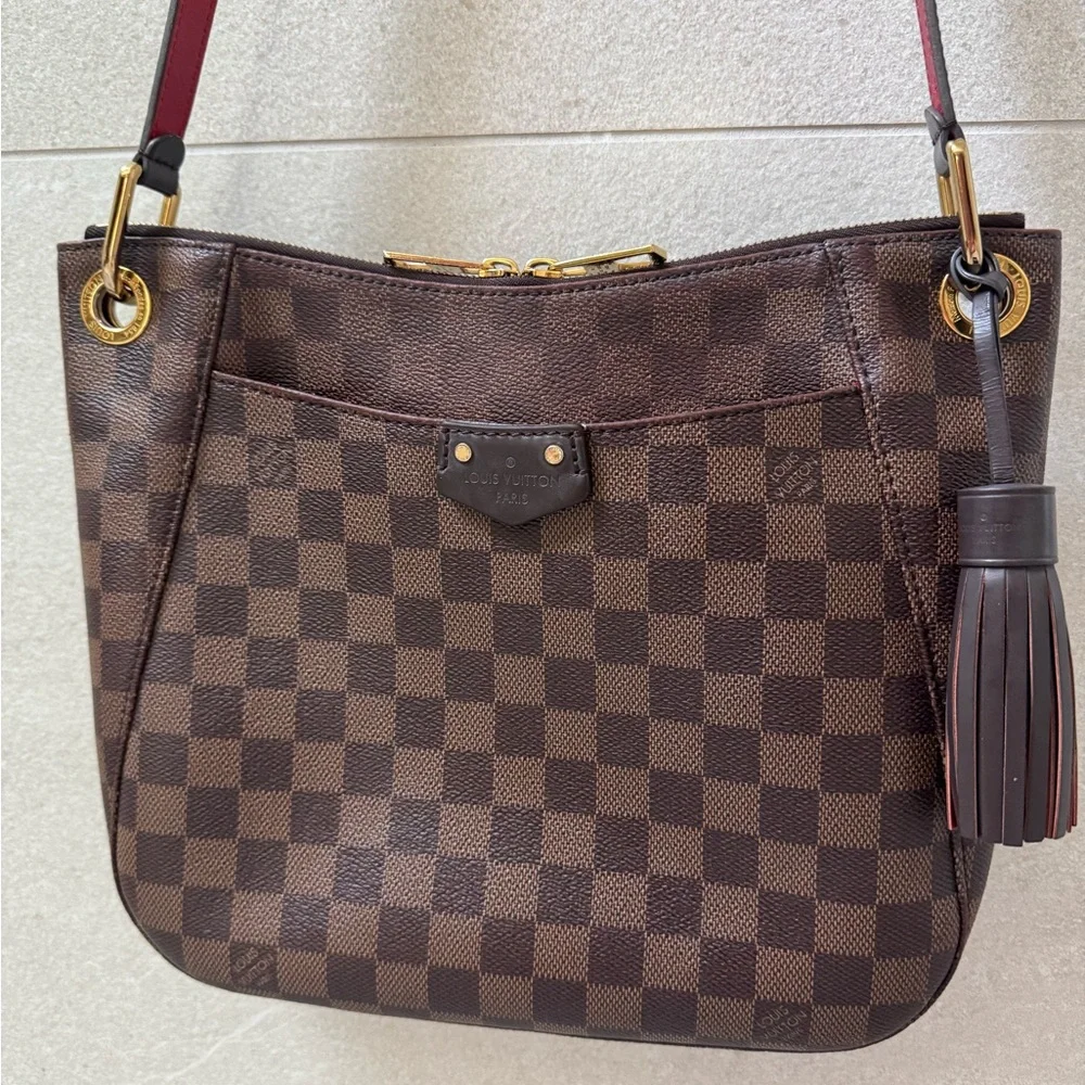 Louis Vuitton South Bank Damier Crossbody Shoulder Bag Ebene - Picture 1 of 16